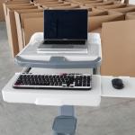 Ergonomic Medical Laptop Cart Mobile Computer Workstation For Hospitals for sale