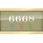 Black / Champagne Hotel Door Plate 150x250mm Size Tempered Glass Material for sale