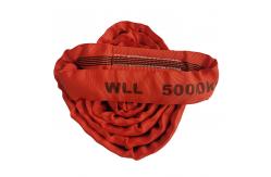 China Foldable Safety Polyester Endless Round Sling EN 1492-2 5000kg Red Endless Sling supplier