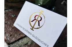 China Promotional Premium Business Cards , Custom Letterpress Business Cards Gold Foil And Red Foil Stamped supplier