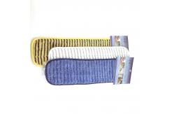 China 550GSM Blue Microfiber Wet Mop System With Hard Wire / Hard Silk Mop Head supplier