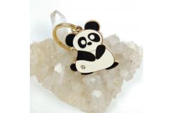 China Custom Panda Element Cute Couple Keychain Metal Cartoon Personalized Keychains supplier