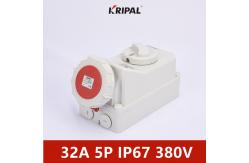 China IP67 32A 5P 380V Waterproof Interlock Switch Socket CE Certificated supplier