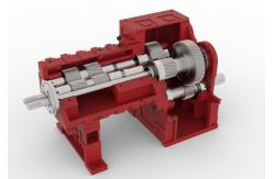 China Plastic Extruder Variable Speed Gearbox / Axis Parallel Shaft Gearbox Twin Screw Compounding Extruder supplier
