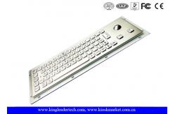China Small Dimension Stainless Steel Industrial Kiosk Keyboard With Optical Trackball supplier