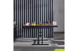 China Hot Sale Wooden Conversion Dining Table folding Table with metal rack supplier