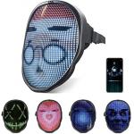 Bluetooth Smartphone App Smart LED Face Mask Shining Facial Cosplay Light Up for sale