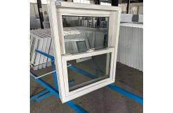 China American Style sashSingle Hung Vinyl Windows PVC Vertical Up And Down Windows supplier