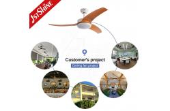 China Elegant Design Wood Grain ABS Blades Ceiling Fan 52 Inch With Dimmable Light supplier