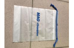 China Printed CPE Clear Drawstring Plastic Bags / Custom Made Plastic Travel Cosmetic Bag supplier