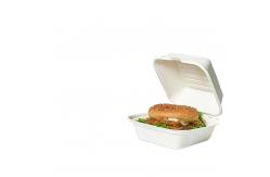 China Biodegradable Hamburger Box Customized Fast Food Delivery Packaging Sugarcane Box supplier
