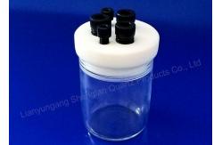 China Quartz Glass Threaded Tube Science Lab Glassware Screw Sampling Bottle supplier