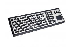 China Dynamic IP65 Brushed Steel Ruggedized Keyboard With Touchpad supplier