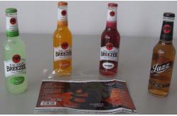China PP / PE / OPS Waterproof Self adhesive Label for Bottled Beverage supplier