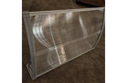 China Split Panel Polycarbonate Awning with Plastic Bracket for Easy Installation supplier