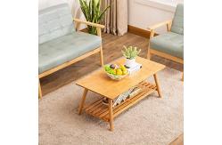 China Multifunctional Solid Bamboo Furniture Simple and Modern Coffee Table for Small Homes supplier