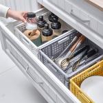 Drainable Practical Folding Plastic Crates Kitchen Use Stackable Collapsible