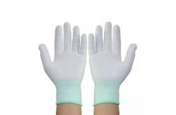 China PU Electronic Work Anti Static Esd Glove With PVC Dot Coated supplier