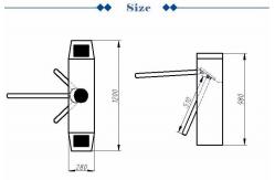 China Biometrics turnstyle gates , tripod Half Height Turnstiles Access Control System supplier
