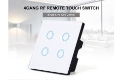 China 4 Gang Smart Light Switch Uk Smart Touch Wall Switch With Google&Alexa supplier