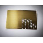 Customized Brass Gold Metal Business Member Card With Etch Laser Logo 85x54mm for sale