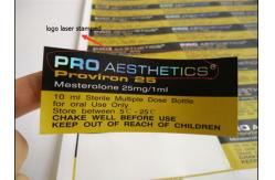 China New Design Hologram Test Cyp 10ml Vial Labels With Gold Line Labels supplier