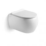 Special shape Ceramic  Rimless Wall Hung Toilet With Toilet Seat Cover for sale