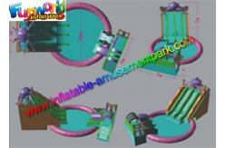 China Mini 15m Diameters Inflatable Water Parks Customized White With 680w Pump supplier