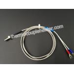 Type K M6 Screw Threaded Thermocouple Temperature Sensor , SS Braid Lead Wire for sale