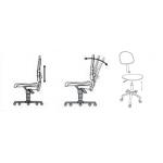 360 Degree Adjustable Swivel ESD Anti Static PU Foam Chair With Lifting Armrest
