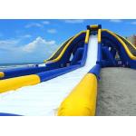 Large And Long Inflatable Triangle Dry And Wet Slide With 0.55 mm PVC Tarpaulin for sale