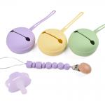Yellow Silicone Dummy Holder Silicone Dummy Clips Personalised for sale