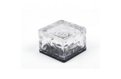 China Frosted Glass Solar Powered Decking Lights Buried Ice Cube Solar Garden Lights supplier