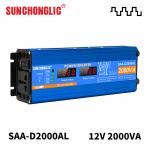 2000W Display Inverter Modified Sine Wave Inverter DC 5V 1A USB 12v 220v  for sale