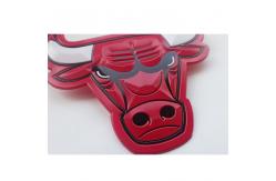 China Washable Red TPU Leather Iron On Custom Clothing Patches supplier