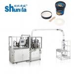 PE Coated Paper Ice Cream Cup Making Machine Ultrasonic Heating Sealing with Cup Lid for sale
