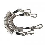 High Security Coiled Tool Lanyard Stretchable Transparent Heavy Duty Plastic Spring