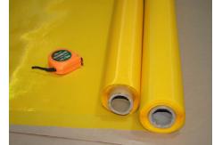 China 43T - 80PW High Tension Polyester Silk Screen Printing Mesh Yellow Logo Printed supplier