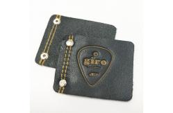China Embossed Custom Leather Clothing Labels  Patch For Jeans supplier