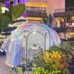 Transparent 6m Geodesic Dome PC Clear Dome House For Party And Events for sale