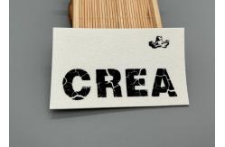 China Good Washable White Microfiber Screen Printed Patches With Matte Silicone Logo supplier