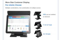 China 15 Inch Capacitive Touch Screen POS PC System 1024x768 With Customer Display supplier