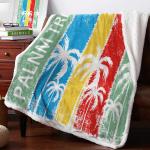 Plush Double Layer Sherpa Fleece Throw Blanket Microfiber Fabric For Winter for sale