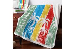 China Plush Double Layer Sherpa Fleece Throw Blanket Microfiber Fabric For Winter supplier