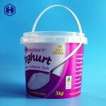 Environmentally - Friendly Yogurt IML Bucket 5000 ML Customize Labeling for sale