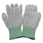 White Polyester PU Fingertip Coated Safety Working Gloves Anti Slip for sale