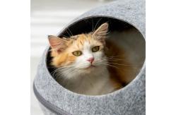 China Universal Space Felt Cat Bed Cave Semi Enclosed Removable Washable Eggshell Nest supplier