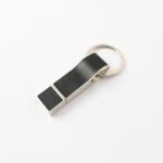 Black Leather USB Flash Drive With Key Ring Good Make Logo Fast Speed USB 2.0 And 3.0 for sale