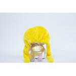 High Elasticity Plush Animal Hats , Yellow Chicken Design Plush Winter Hat
