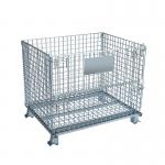 Powder Coating 2000KGS Capacity 0.22M3 Folding Wire Mesh Container for sale